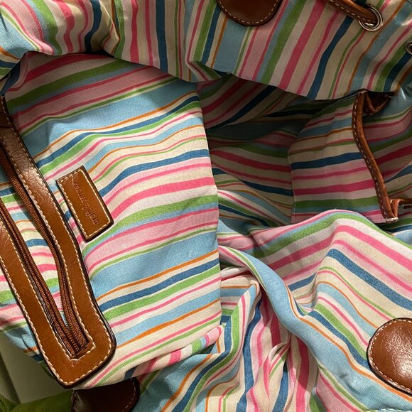 Croft & Barrow Vintage Ultra Colorful Large Shoulder Bag. Canvas Leather Purse. - Picture 11 of 16